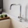 Santek and Tesio kitchen mixer with a filter connection, chrome