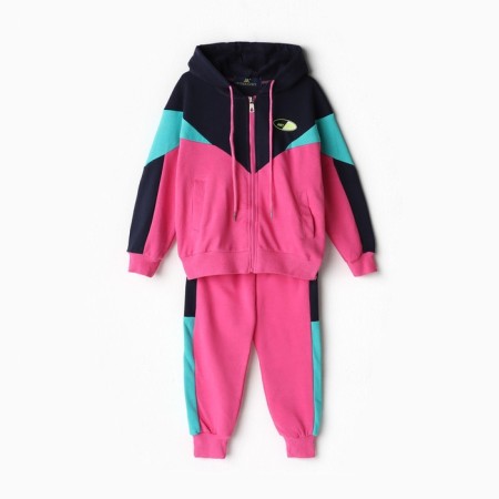 Suit for a girl (sweatshirt/pants), fuchsia color, height 86-92cm-5