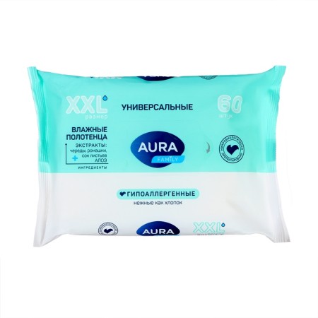 Wet towels Aura Family, 60 pcs-2