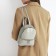 Open-ryukzak-mini made of artificial leather with lightning, the color is gray