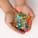 Crystals are plastic decorative, set of 120 g, size 1 pc. - 1 × 1.2 cm, color mix