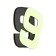 Watching interior watches, 3D "cardo", silent, sticker, large, D-70 cm, luminous