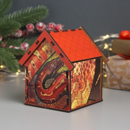 New Year's tea house "Snake. Good luck" 10.5x9.5x12 cm-2