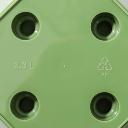 Pot for flowers with the pallet laurel, 2.3 l, d = 17.5 cm, h = 15 cm, green color-4