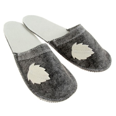 Slips for the bath "Leaflet" Gray, felt-5