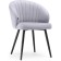 Stool on a metal frame Banbu metal/velor, black/gray 54x50x76 cm