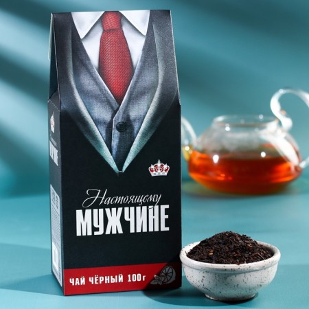 Gift black tea "Real man", 100 g.