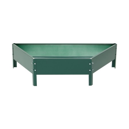 The flowerbed is galvanized "trapezoid", d = 100 cm, h = 15 cm, green, Greengo-8