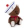 Soft toy "Bear Fedot", in the sea beret with anchor, 15 cm