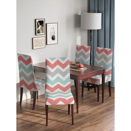 Czech on the chair "Classic zigzags", decorative, velor-3