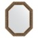 Mirror in the baguette frame, silver monogram 101 mm, 79x99 cm