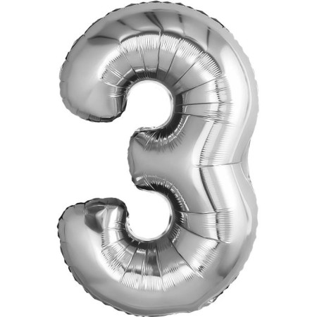 Foil ball 32 "Figure 3", silver color