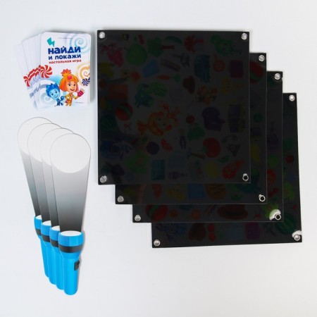 Board game with a flashlight of fixics "Find and show"-2