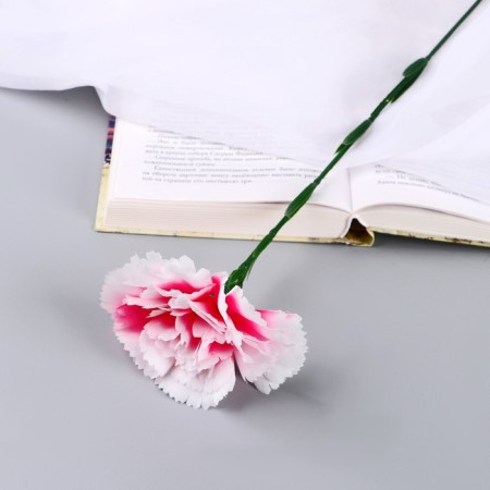 Artificial flowers "Extra Galant clove" D-8 cm 49 cm, white