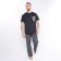 Homemade male set (T -shirt/pants) "Friendly Family", color Anthracite, size 58
