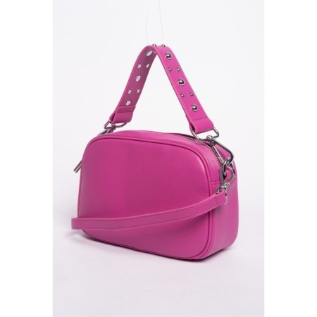 Bag Cross-Body Women's, genuine leather, Ludor Pink, 22x8x14 cm-1