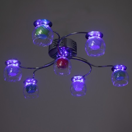 Luster "Lowing" 7x20W G4 chrome 65x65x15 cm-3