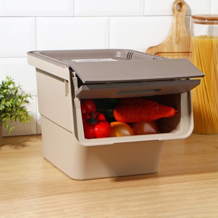 Box for vegetables "Smart", 12 l, 26 × 34 × 24 cm, Latte color-2
