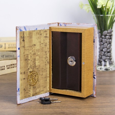 Safe-book wood "Winter Garden" to leatherette 17x11x5 cm-1