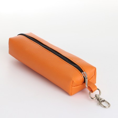 Key of lightning, length 16 cm, ring, carbine, orange color