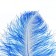 Feather for decor, length: from 45 to 60 cm, blue color