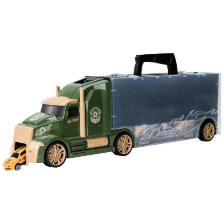 Auto -Vorot Case Givito Militari, with cars, with tunnel, green color, 54 cm-5