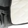 Protective cape in the front seat 1 pocket, 40 × 60, eco -leather, quilted, white