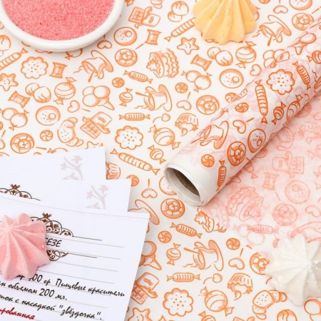 Siliconized paper "sweets", for baking, 0.38 x 5 m