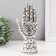 Souvenir Polystone "Hand of Fatima. Flower pattern. Hams" White 9.5x6x21 cm