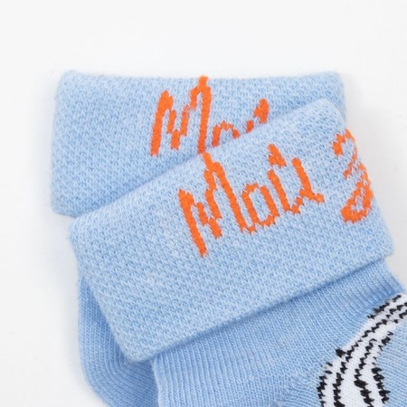 Socks children's bunny, blue color, size 7-8-1