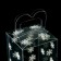New Year. Box gift New Year's folding PVC "Snowflakes" 6 x 6 x 10 cm.