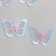 Decor for creativity Textile embroidery "Blue-pink butterfly" 4.3x5.5 cm