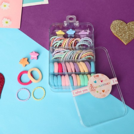 Hair set "Fidget" (69 pcs) Strips Star, mix