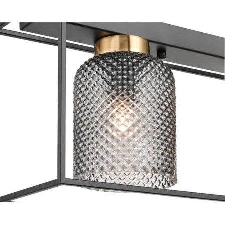Morrison chandelier, 3x40W E27, black color, gold-2