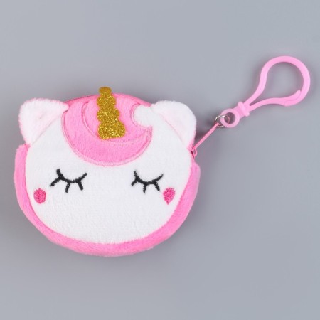 Purse baby soft "unicorn", 8 cm, pink color-1