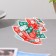 Double mini-postcard "Happy New Year!" glitter, red color, 16.5x10 cm