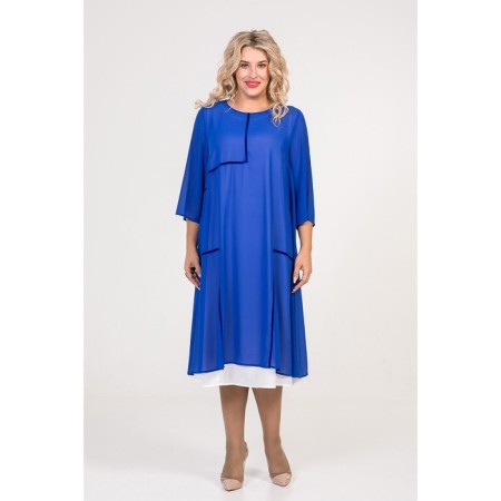 Women's dress, size 54, blue color-3