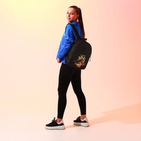 Backpack School Textile I Don’t Care, 38x14x27 cm, black color-7