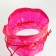Cosmetic bag on the cord, the color is transparent/red