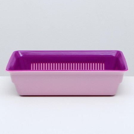 Deep toilet with a mesh of 36 x 25 x 9 cm, pink/purple-1