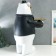 Souvenir Polystone stand "White bear in a black jacket, with glasses and hat" 69x34.5x42.5 cm