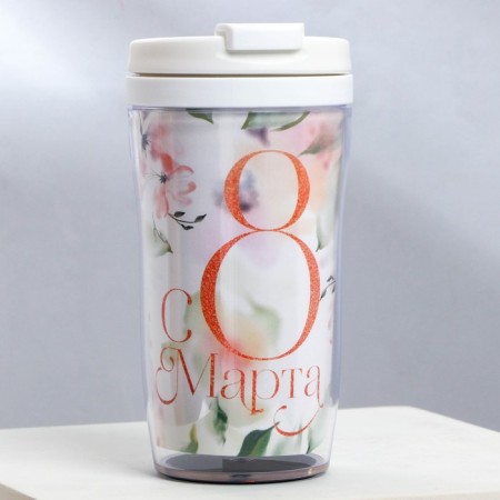 Thermost man with an insert “since March 8” 250 ml