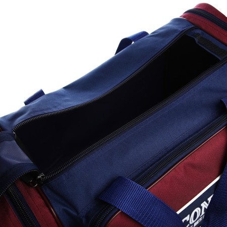 Road bag on lightning, 3 outer pockets, a long belt, blue/burgundy color-2