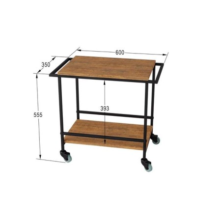 Journal table "Frankie", 600 × 350 × 555 mm, American oak color-1