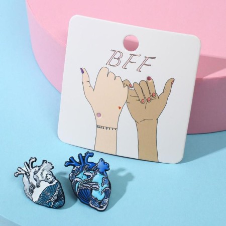 Beshraznemini icons Bast Frands, white blue in black metal-1