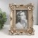 Photo frame Polystone 10x15 cm "Patterned with vegetable corners" aged silver 24x19 cm 53837