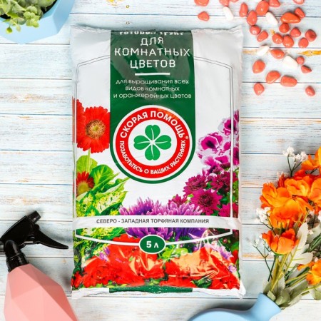 Soil for indoor flowers "Ambulance", 5 liters