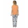 A set of T -shirt and trousers female, size s, color ocher