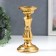 Polystone candlestick for 1 candle "Column with wax" gold 23x12x12 cm