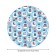 The tablecloth “New Year's balls”, round, oxford, elastic band, size 120x120 cm, diameter 75-100 cm